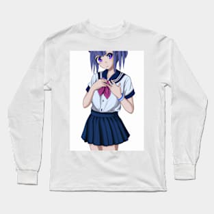 Anime Schoolgirl Long Sleeve T-Shirt